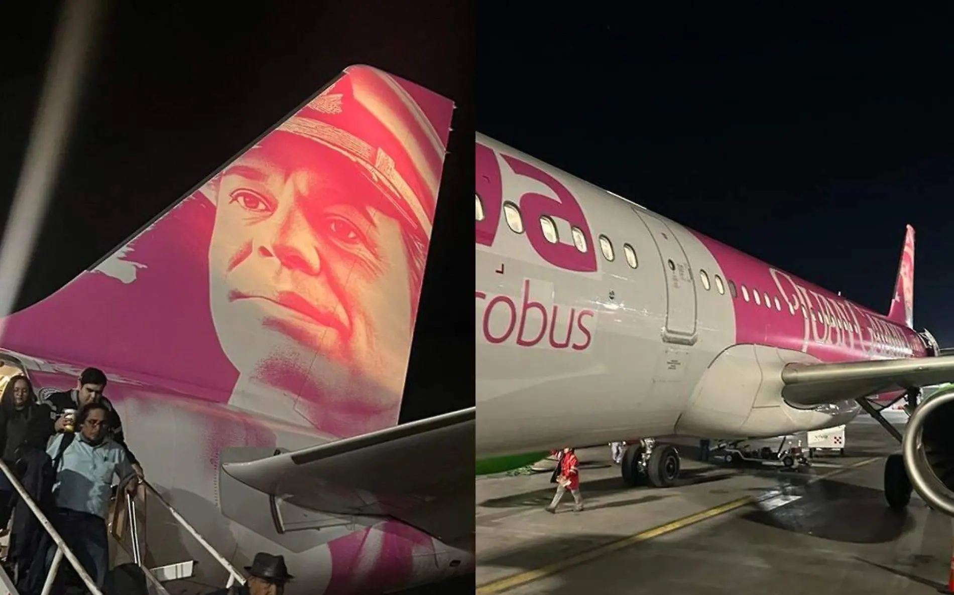 El avión inspirado en Juan Gabriel sorprendió a los viajeros con destino a Tampico Especial, El Sol de Tampico